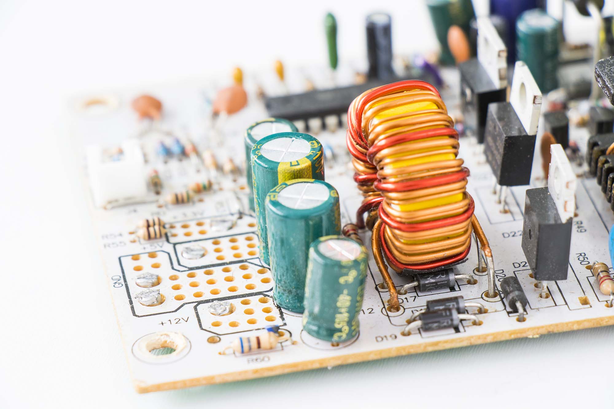 Electronic motherboard, isometric processor microchip